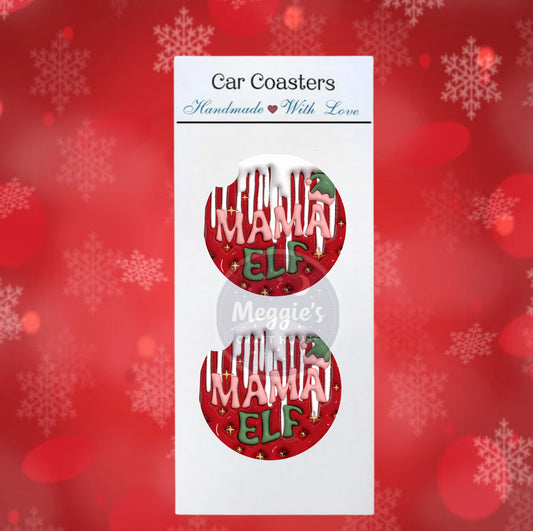 Mama Elf Car Coasters