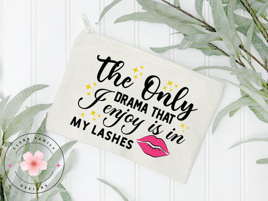 The only drama that I enjoy is in my lashes - makeup bag