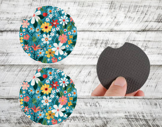 Petal Party Car Coasters