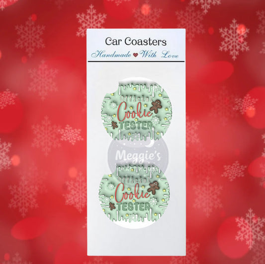 Official Cookie Tester Car Coasters