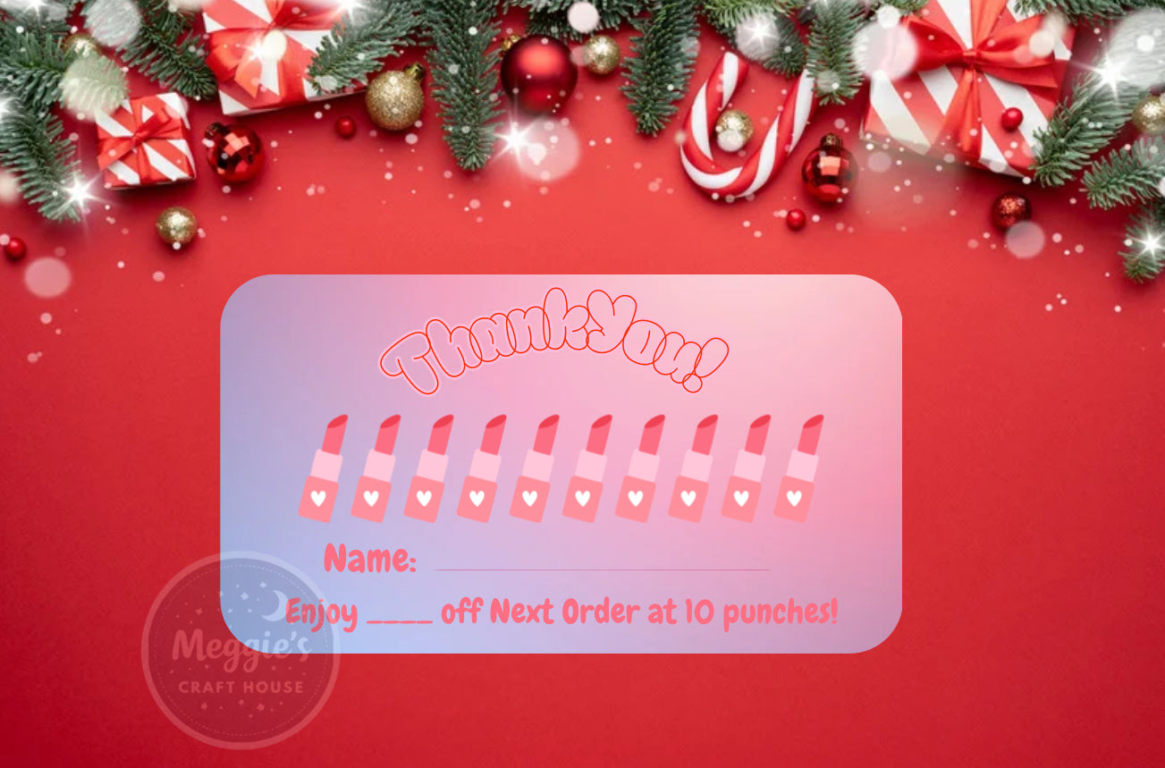 Makeup Milestones Loyalty Cards