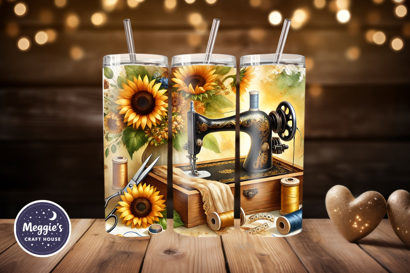Golden Stitches Tumbler