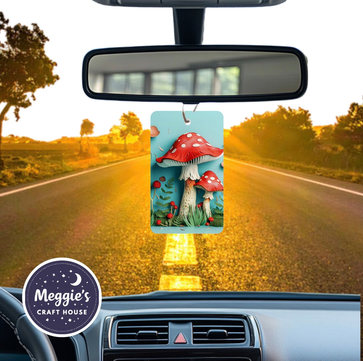 Magic Mushroom Meadow Car Freshner