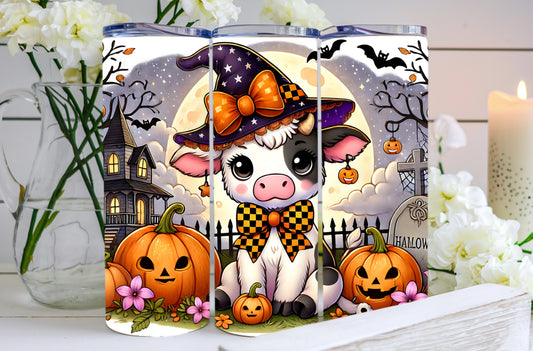 Highland Cow Halloween Tumbler