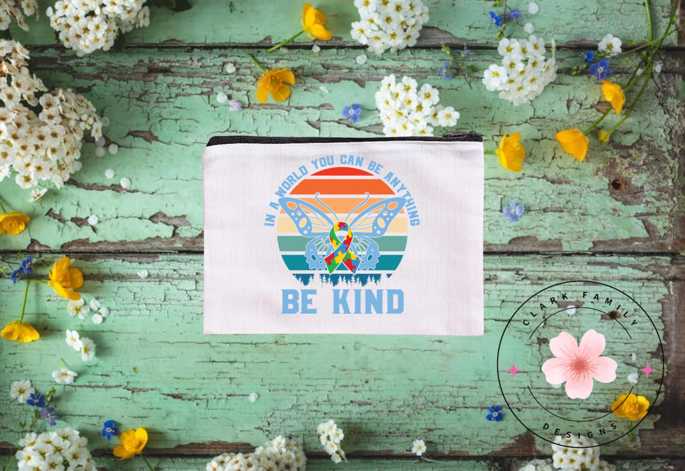 In a world you can be anything be kind - canvas bag