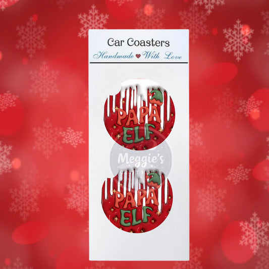 Papa Elf Car Coasters
