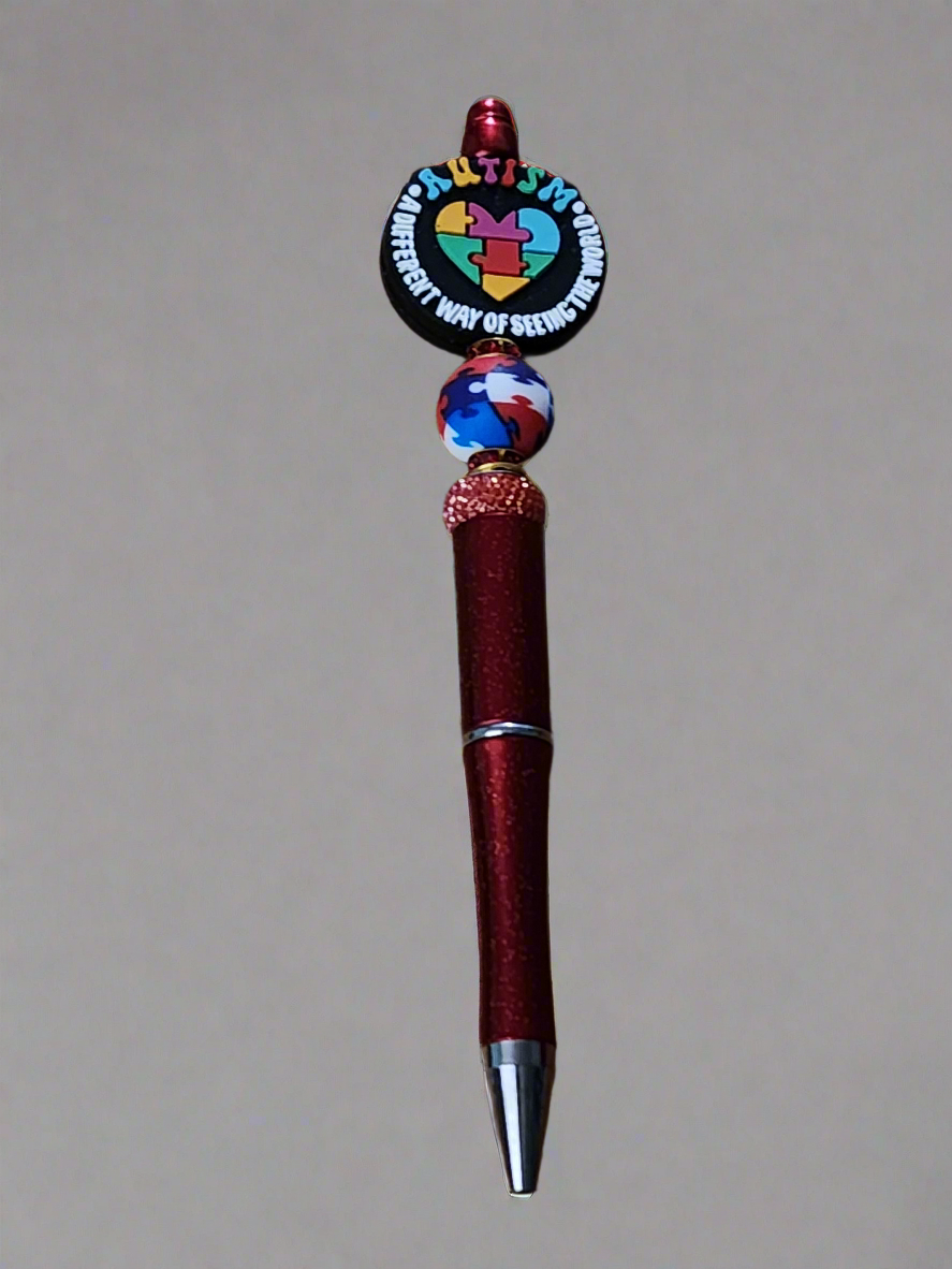 Autism Awareness - Beaded pen