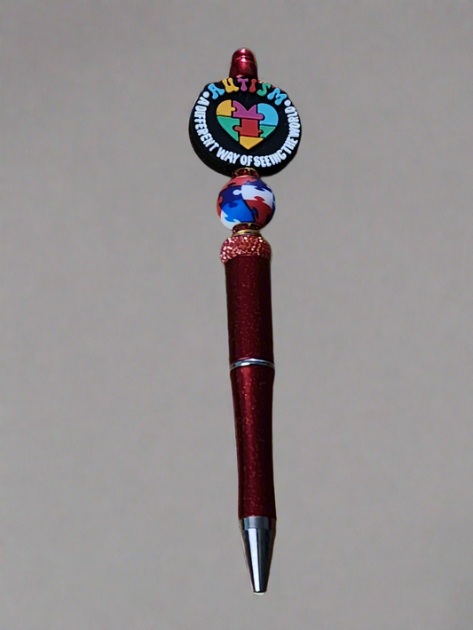 Autism Awareness - Beaded pen
