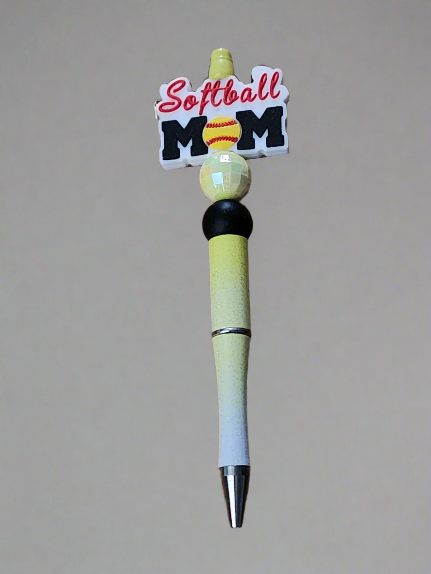 Softball mom - Beaded pen