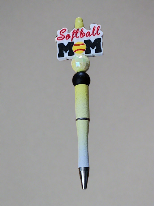 Softball mom - Beaded pen