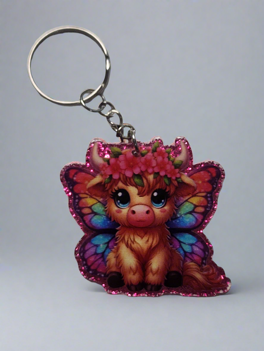 Cow flatback - Keychain