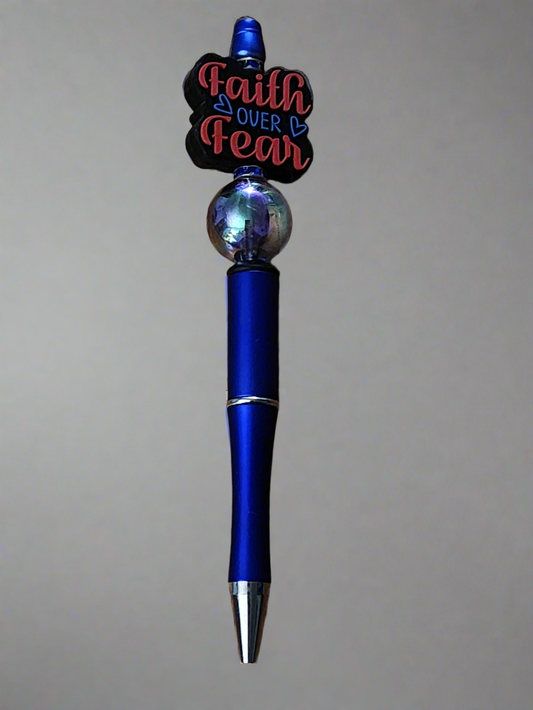 Faith over fear -  Beaded pen