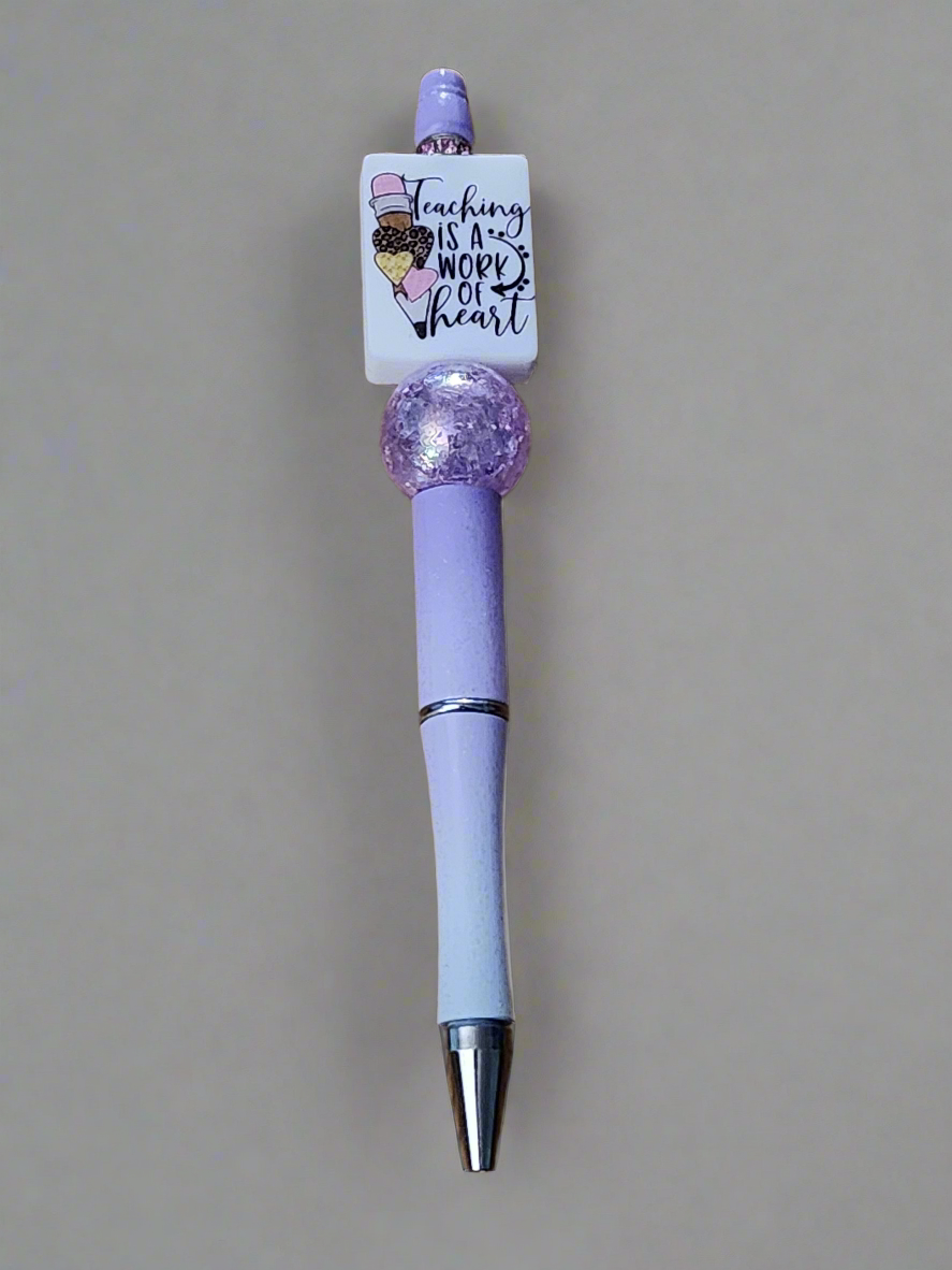 Teaching is a work of art - Beaded pen