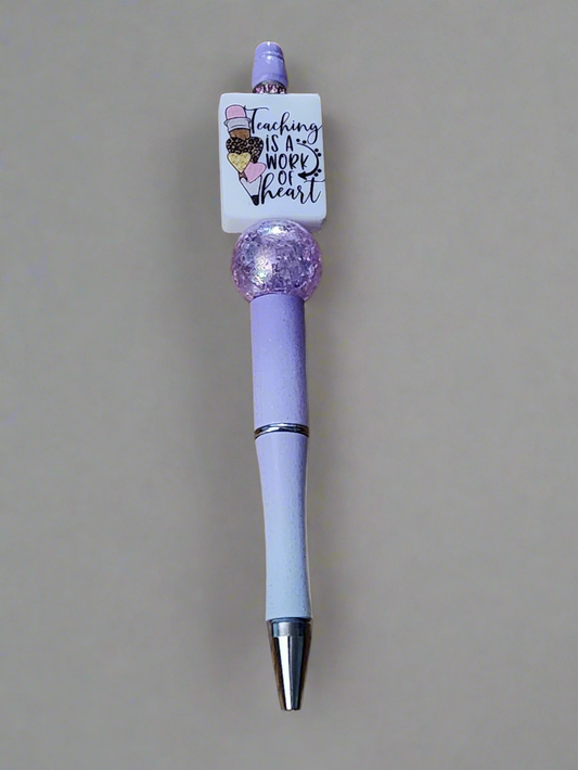 Teaching is a work of art - Beaded pen