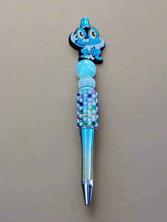 Frog theme - beaded pen