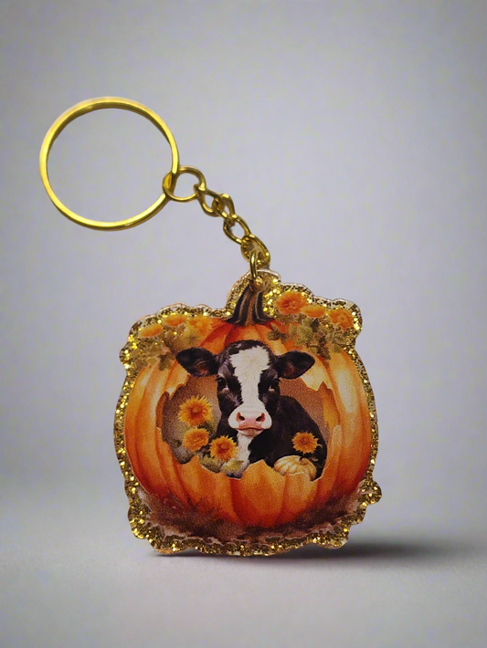 Cow flatback - Keychain