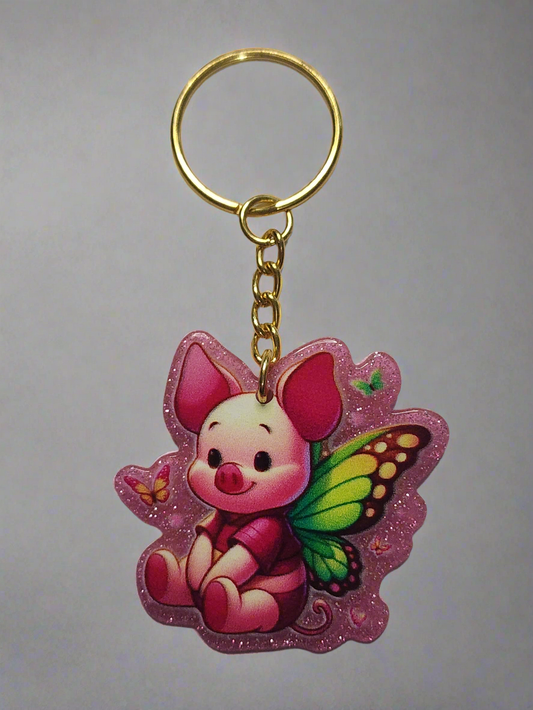 Piglet inspired flatback - Keychain