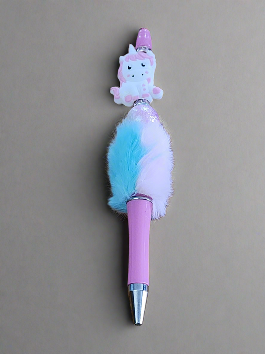 Unicorn theme - beaded pen