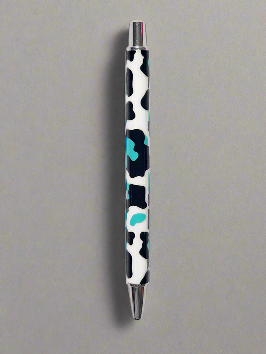 white leopard theme - UV wrap pen
