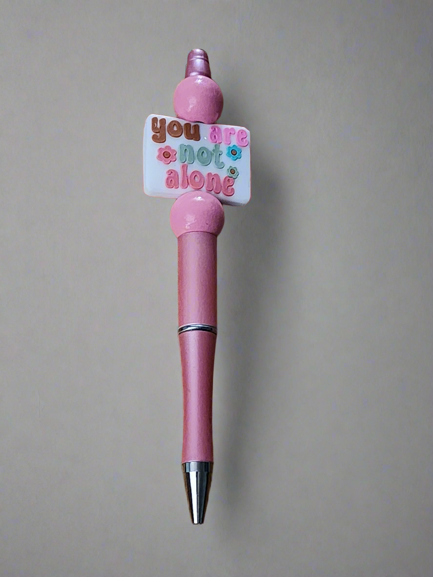 You are not alone -  Beaded pen