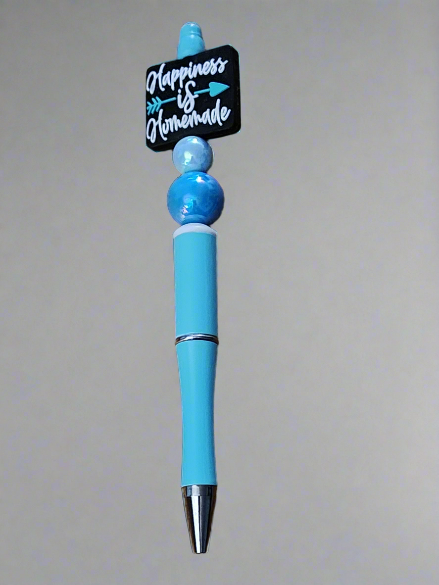 Happiness is homemade - Beaded pen