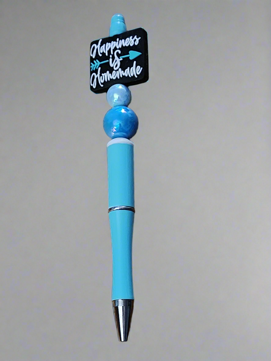 Happiness is homemade - Beaded pen