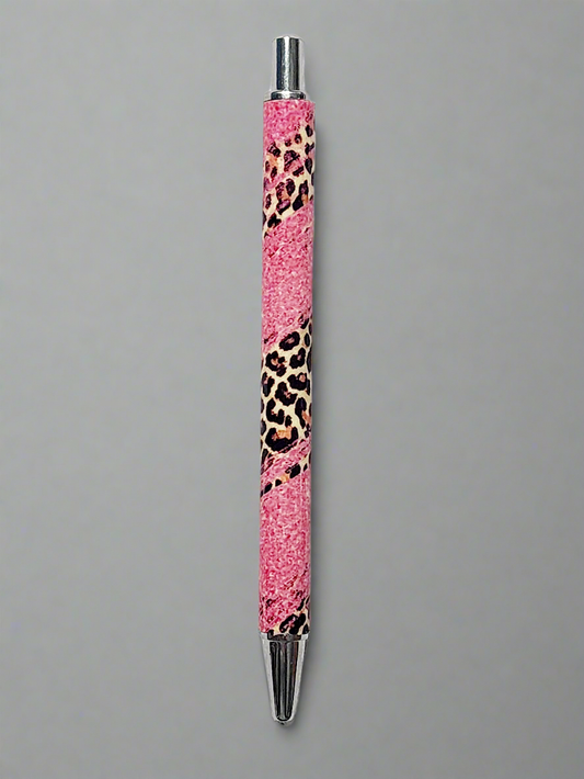 Pink leopard theme - UV wrap pen