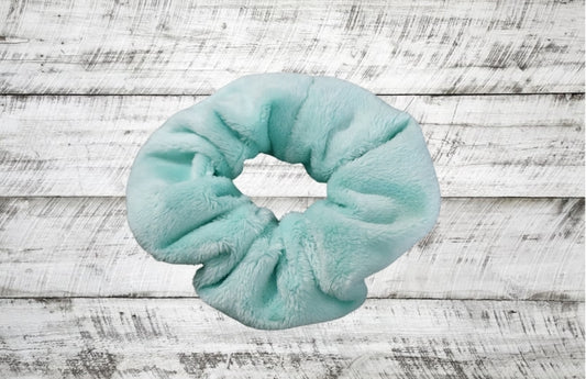 Teal - minky scrunchie