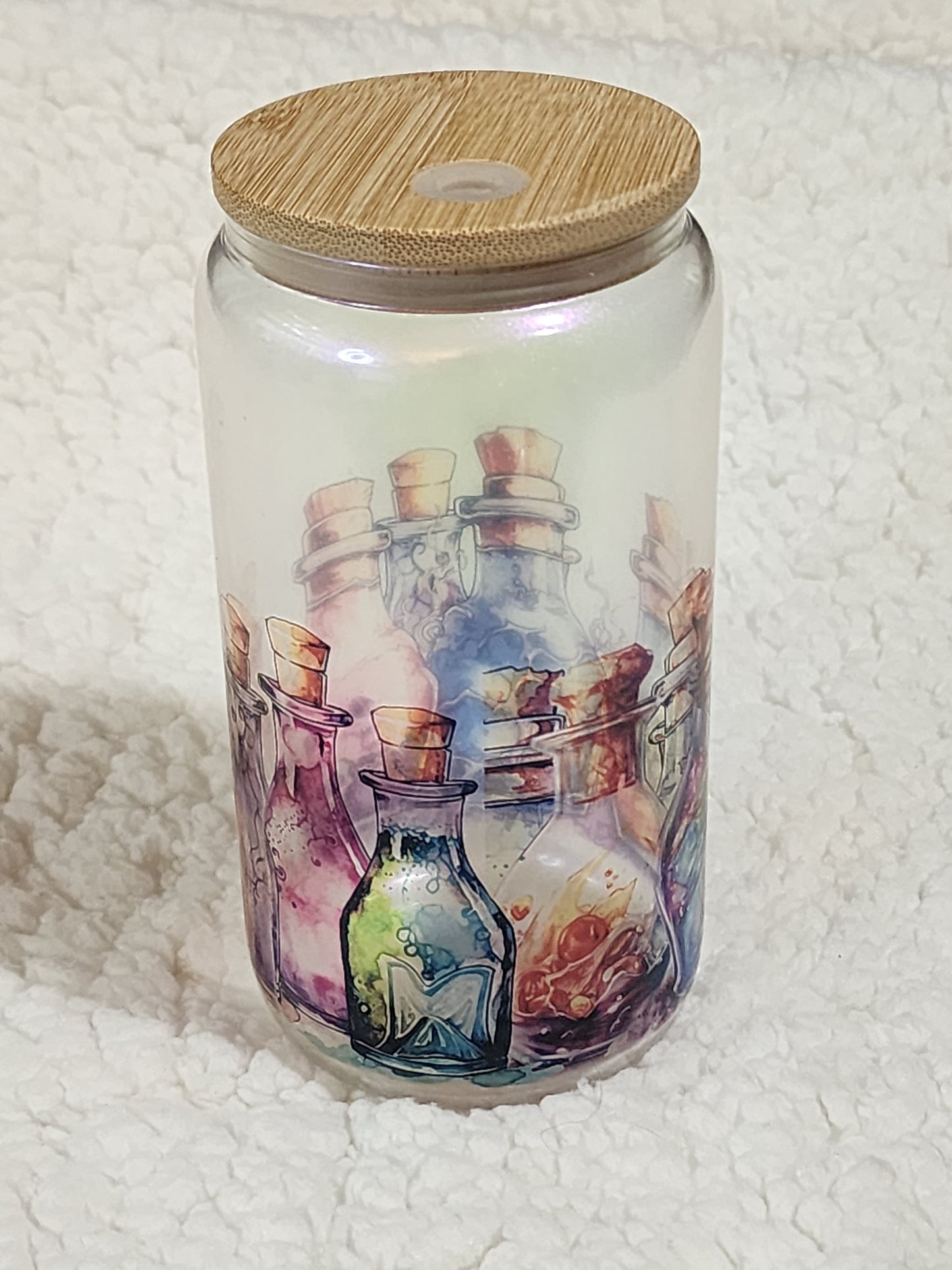 Potions theme glass can