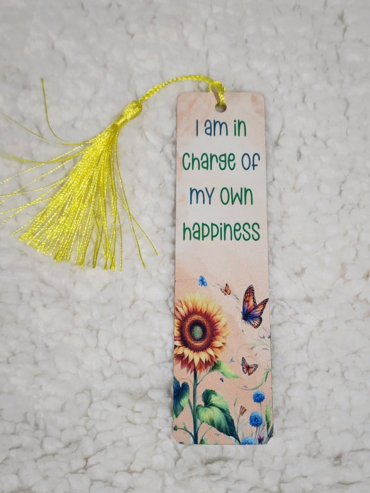 I am in charge of my own happiness bookmark