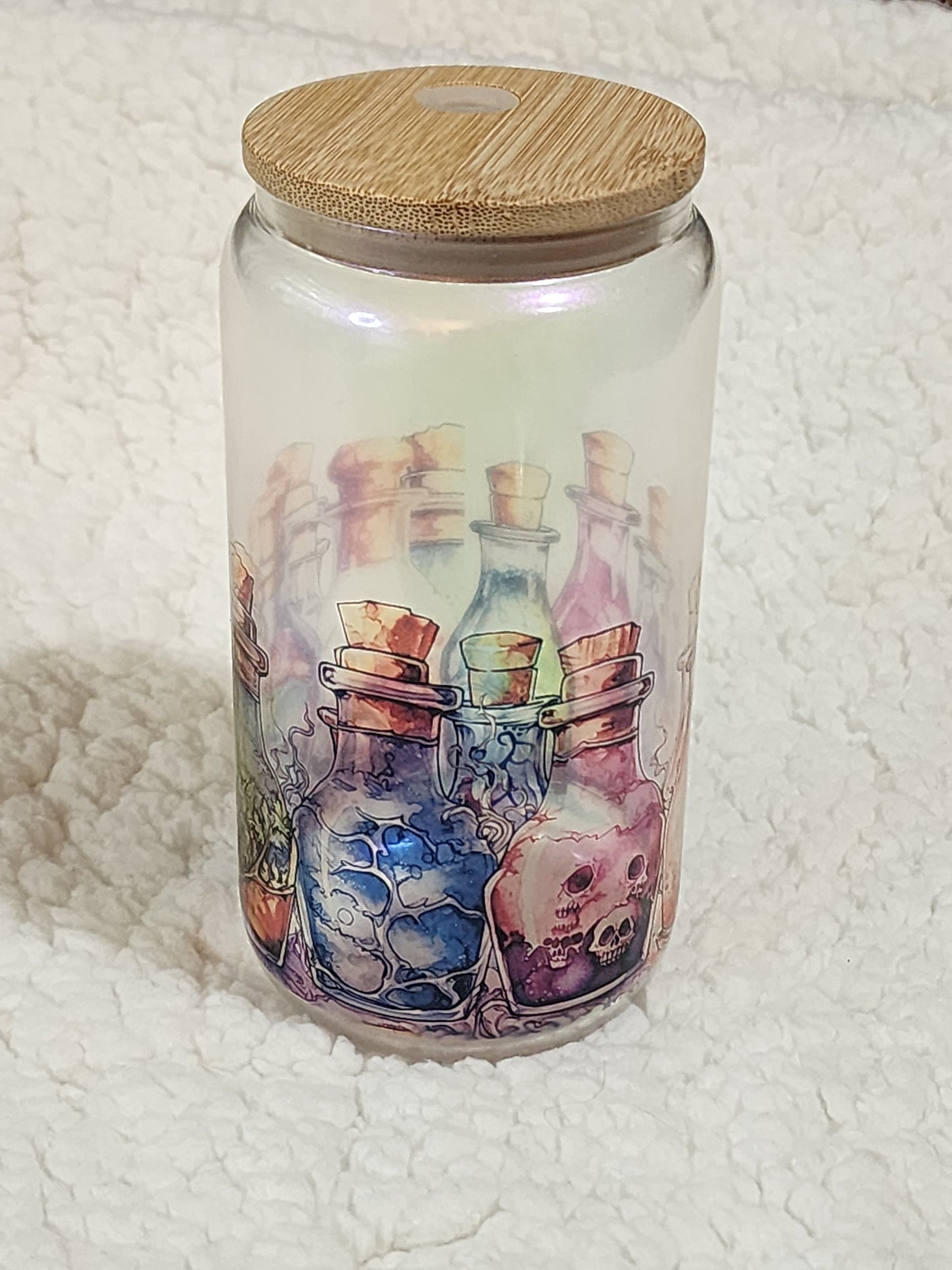 Potions theme glass can